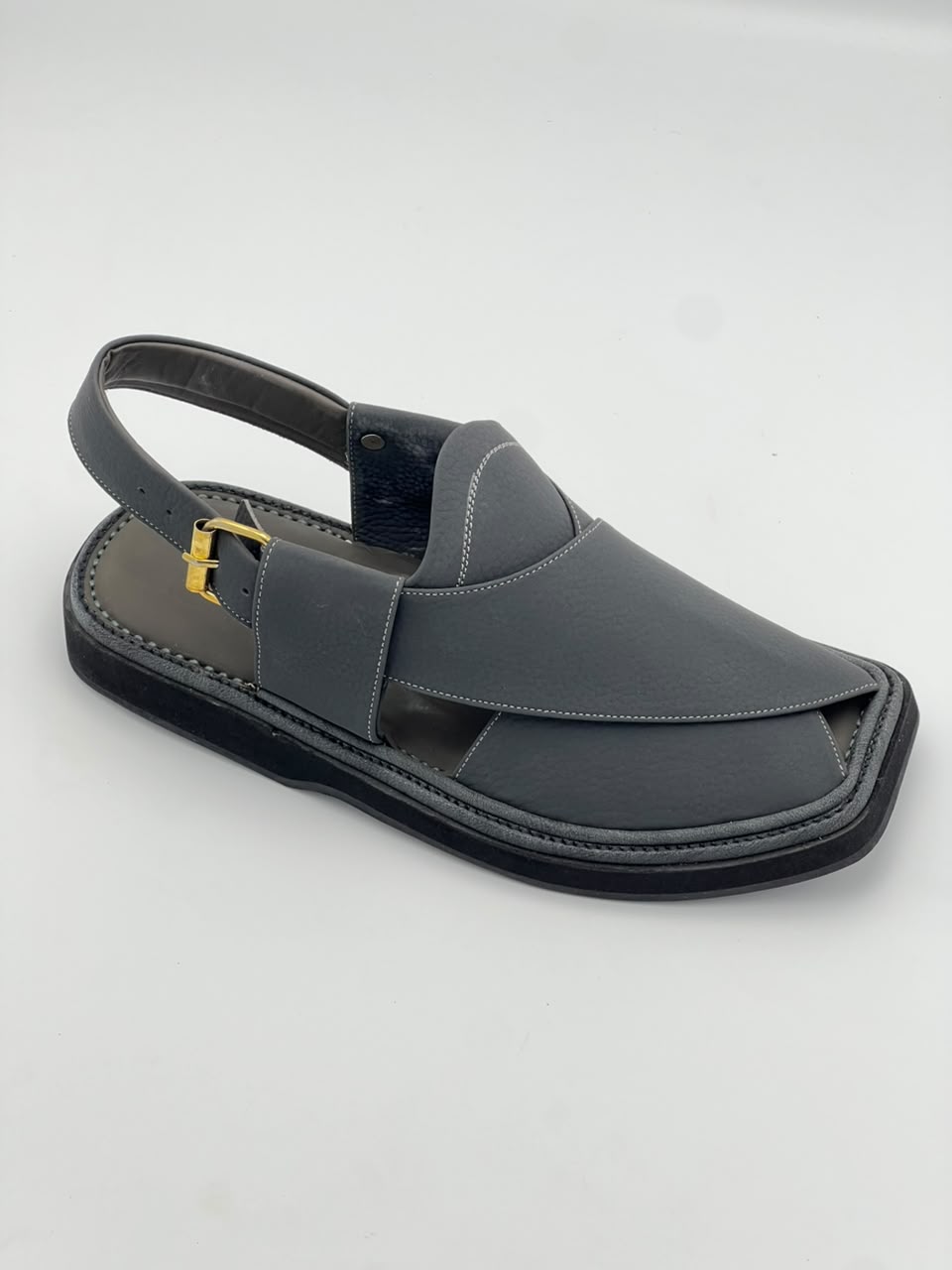 Premium Grey Peshawari Chappal