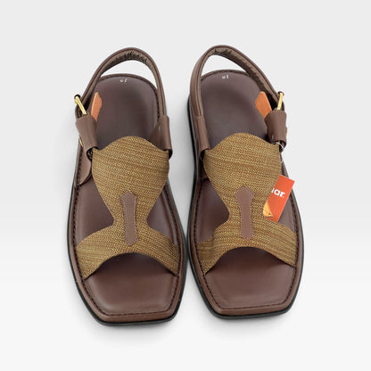 Panjedar Fabric Brown Soft Padded
