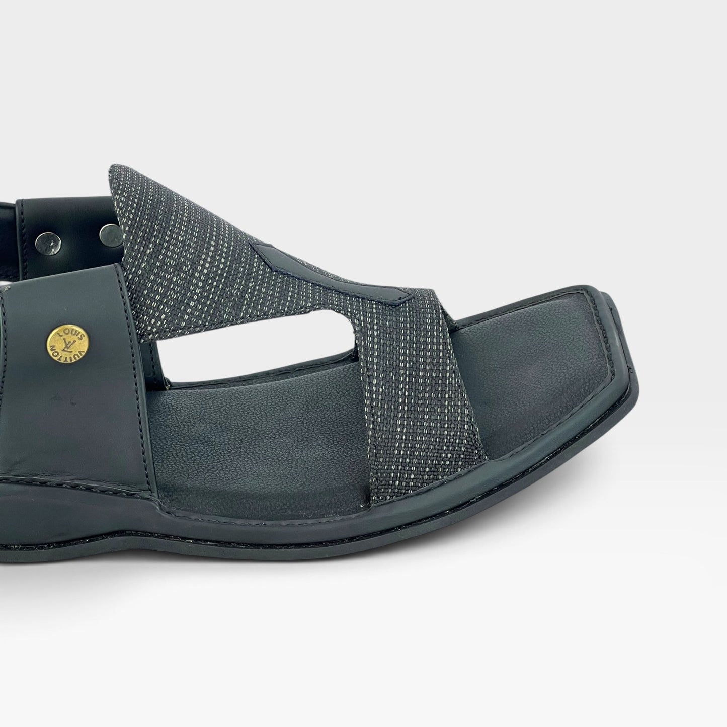 Panjedar Fabric Black Soft Padded