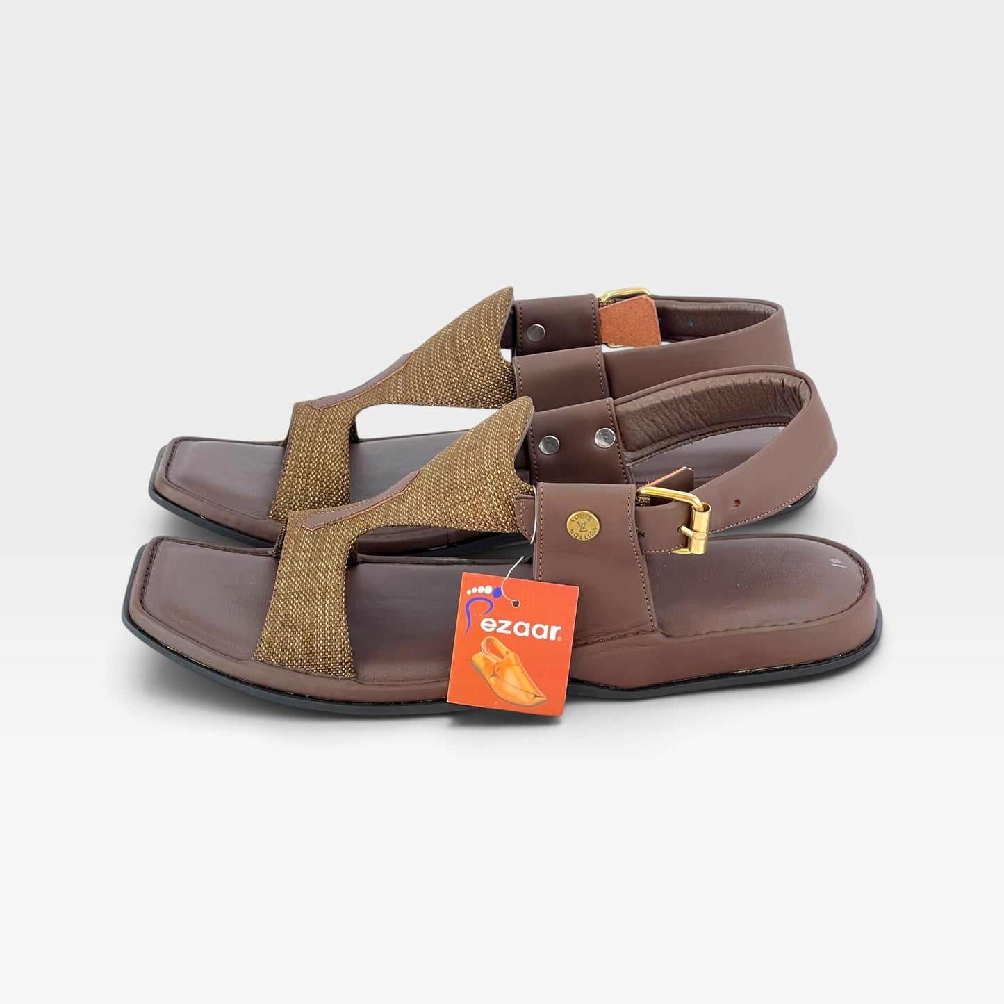 Panjedar Fabric Brown Soft Padded