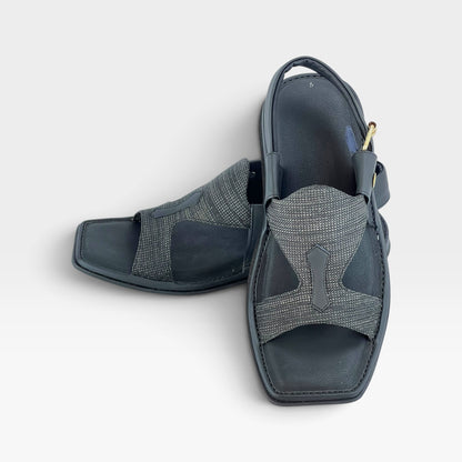 Panjedar Fabric Black Soft Padded