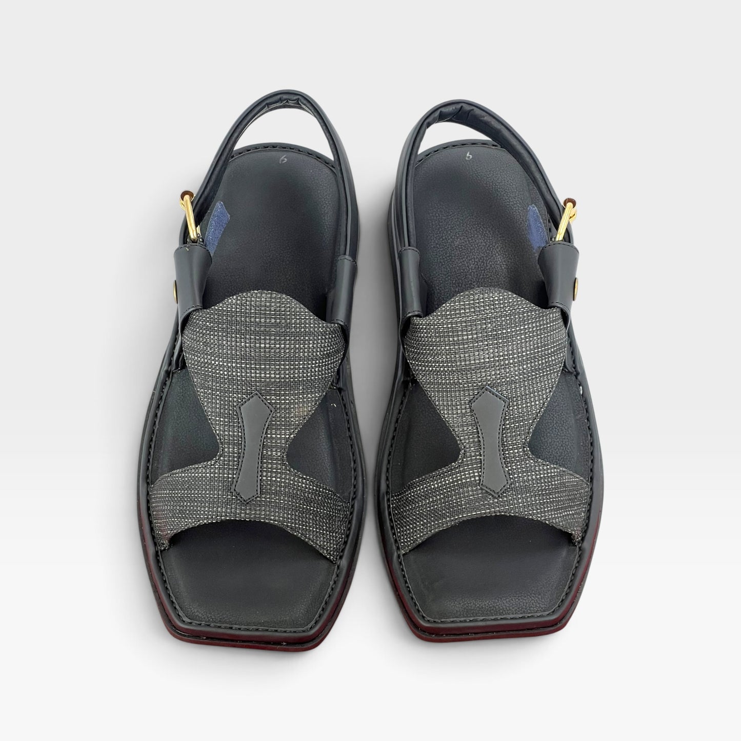 Panjedar Fabric Black Soft Padded