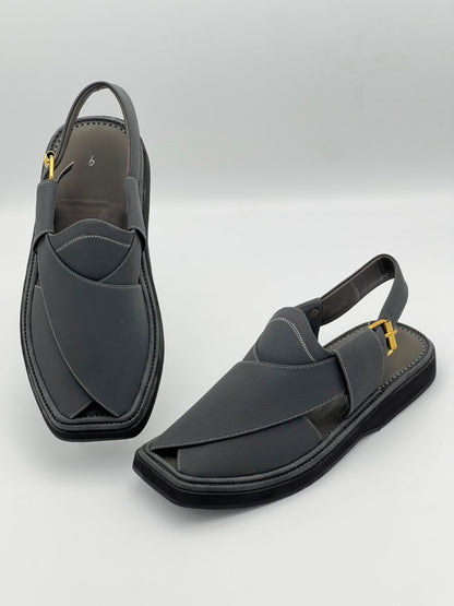 Premium Grey Peshawari Chappal
