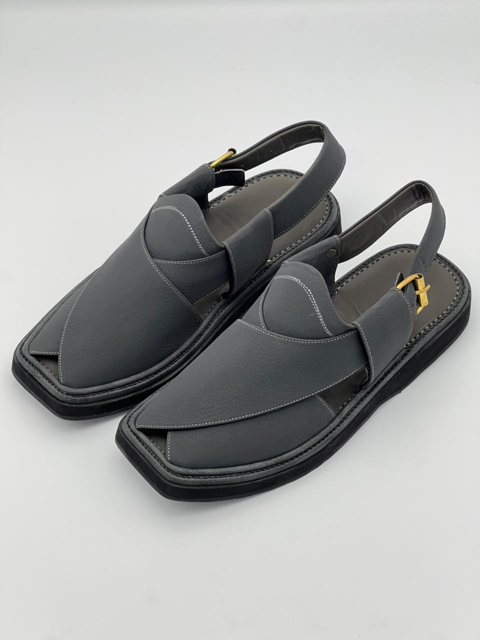 Premium Grey Peshawari Chappal