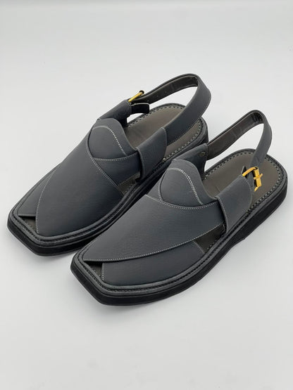 Premium Grey Peshawari Chappal