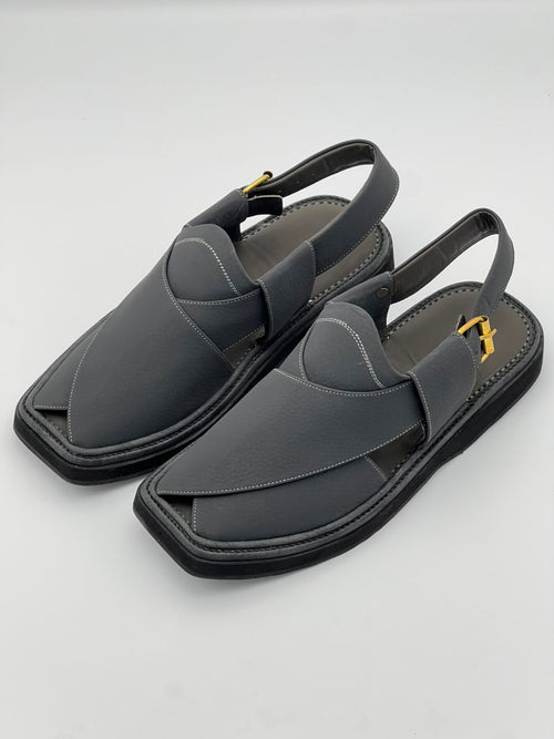 Premium Grey Peshawari Chappal