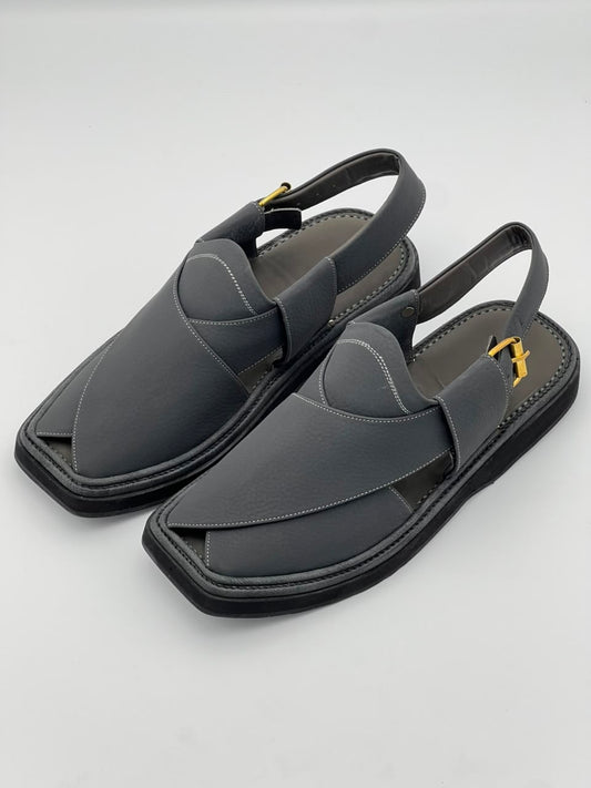 Premium Grey Peshawari Chappal