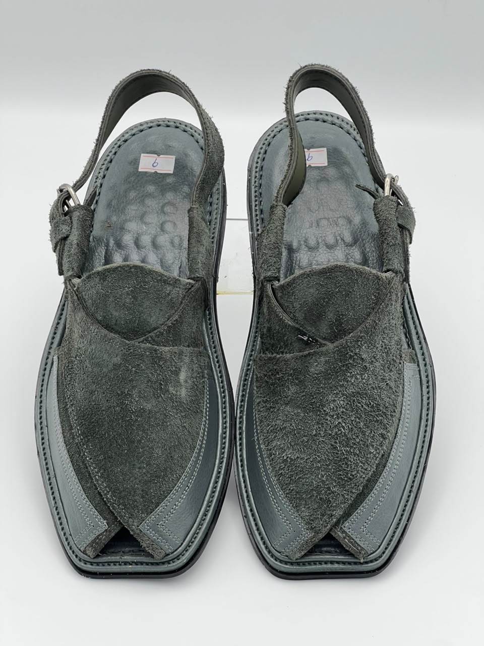 Premium Olive Suede Peshawari Chappal