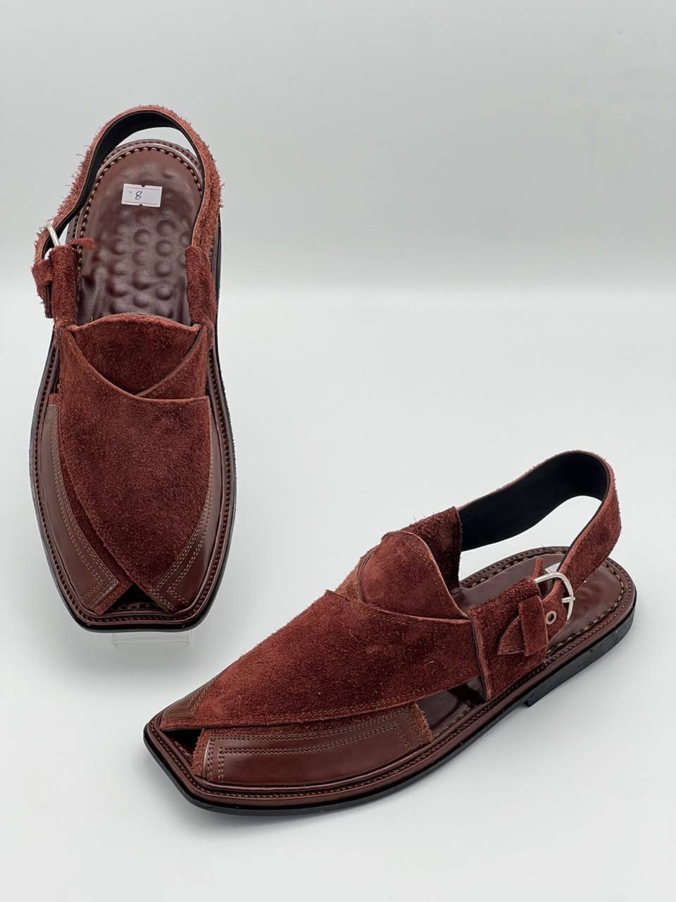 Premium Maroon Suede Peshawari Chappal