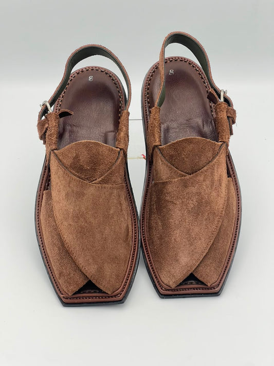 Premium Tan Suede Peshawari Chappal