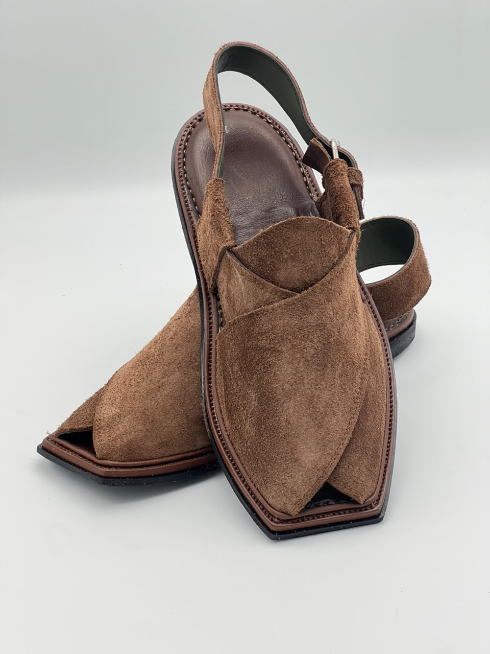 Premium Tan Suede Peshawari Chappal