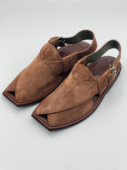 Premium Tan Suede Peshawari Chappal