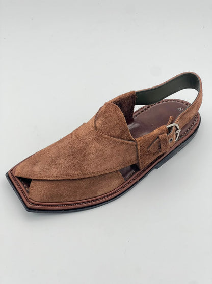 Premium Tan Suede Peshawari Chappal
