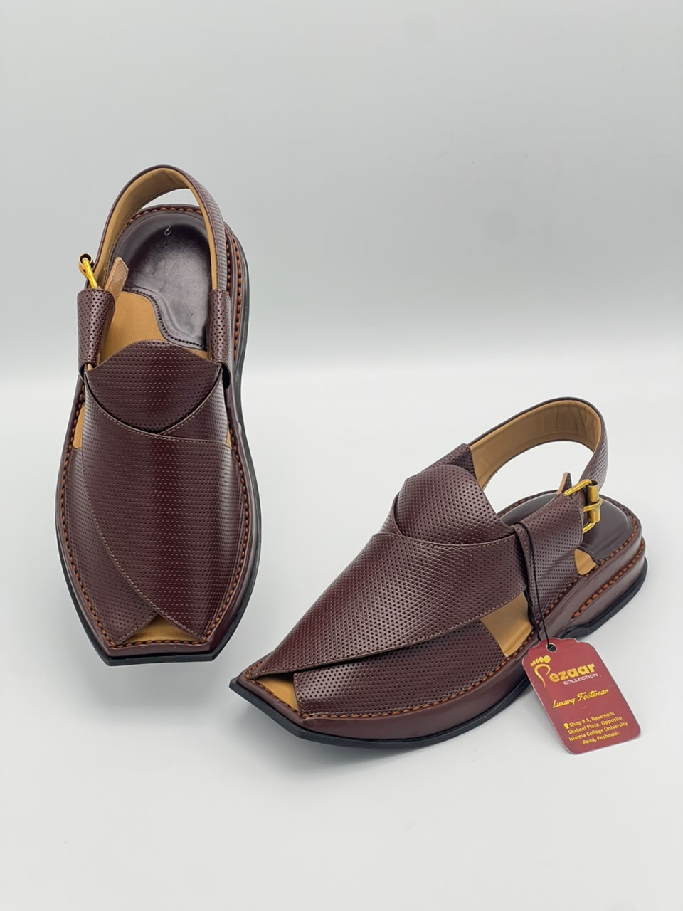 Premium Coffee Brown Peshawari Chappal