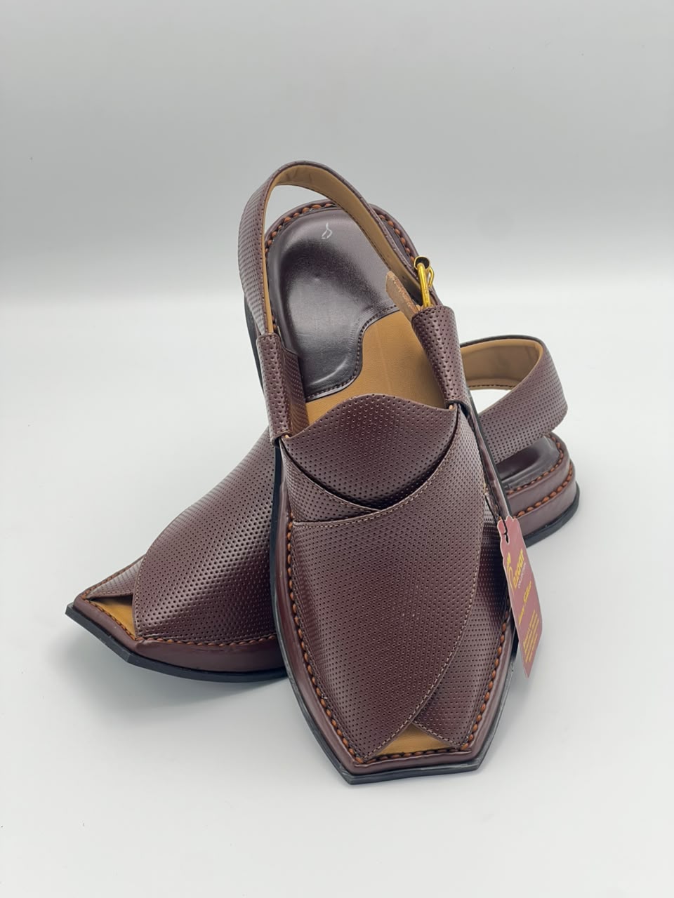 Premium Coffee Brown Peshawari Chappal