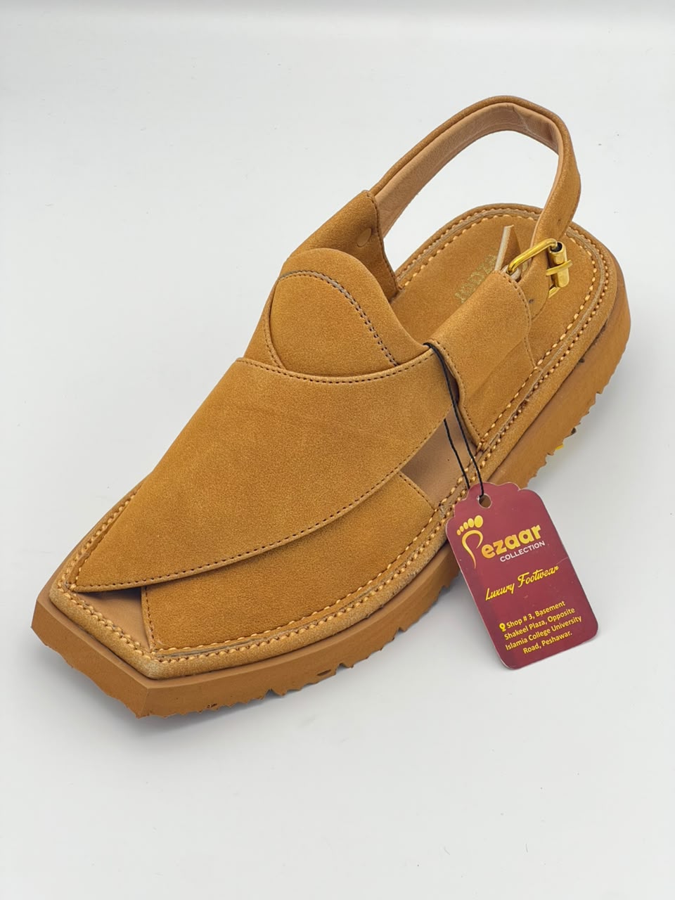 Premium Mustard Suede Peshawari Chappal