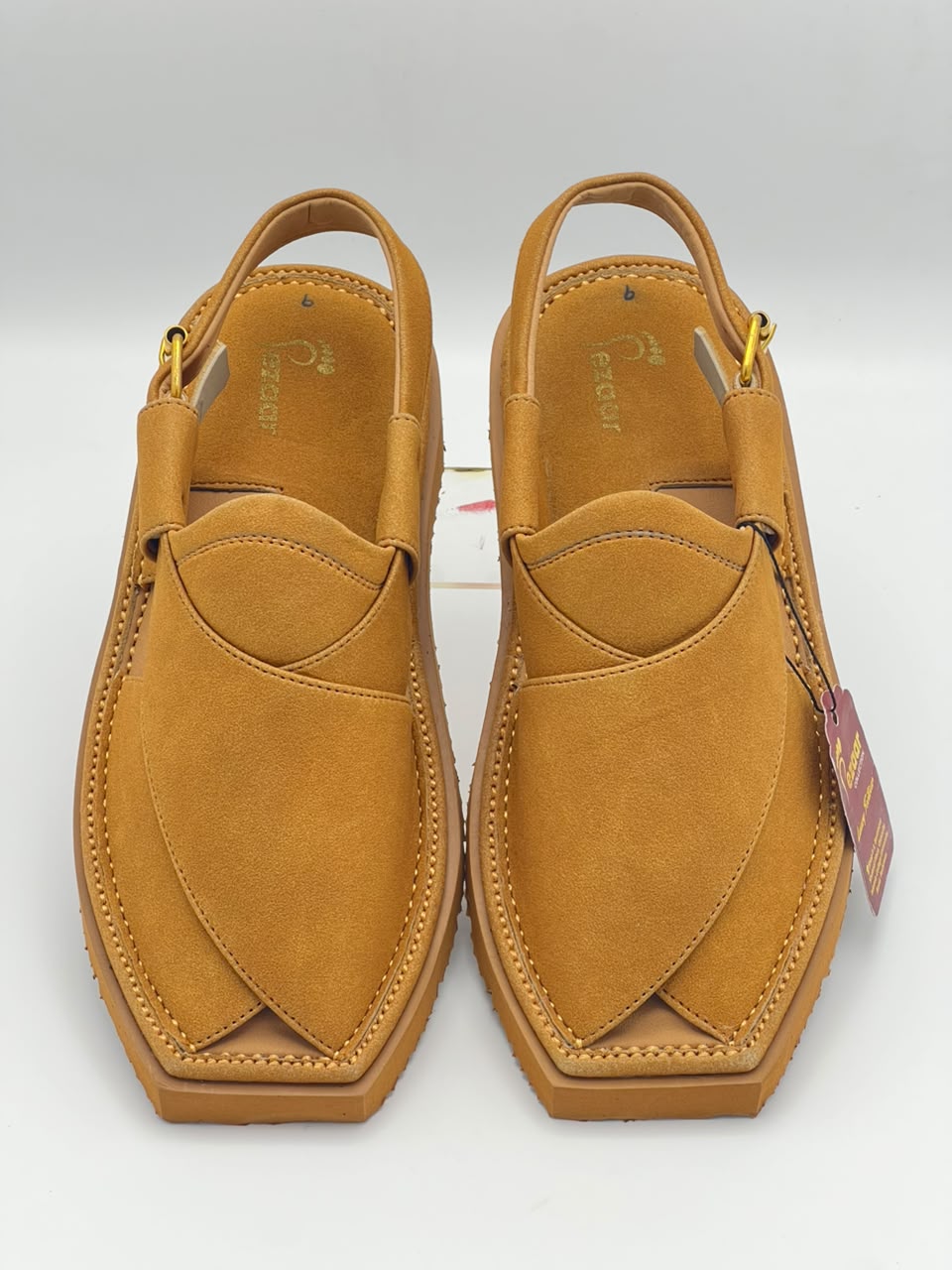 Premium Mustard Suede Peshawari Chappal
