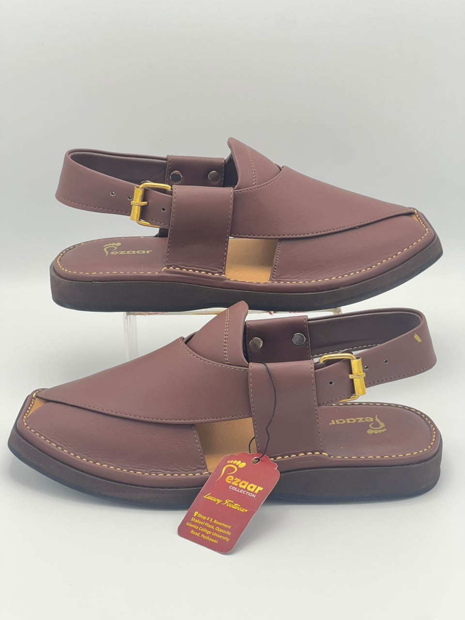 Premium Maroon Leather Peshawari Chappal